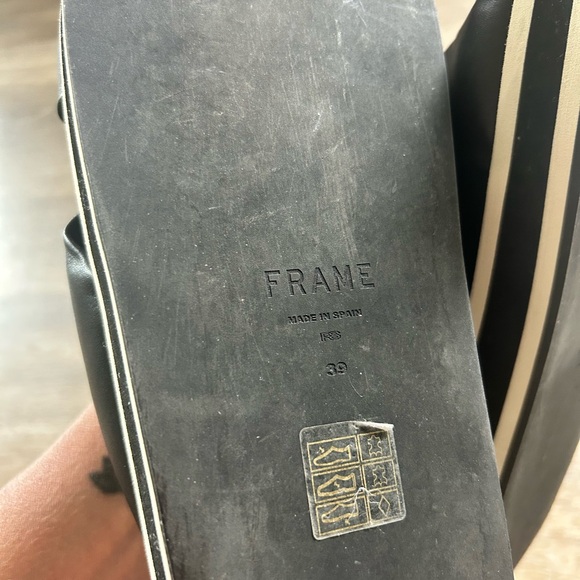 FRAME Women's Le Playa Leather Platform Slide Sandal Black Sz 39 US 8.5 - Picture 5 of 6